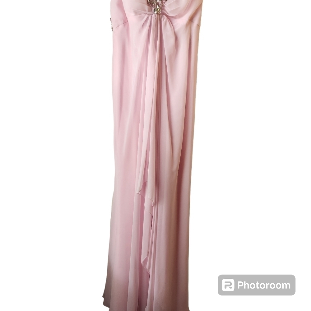 David & Johnny Baby Pink Jeweled Back Dress Sz. 7/8 Stunning Formal - Picture 6 of 8